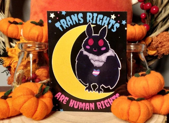 Trans Moth Man Greeting Card