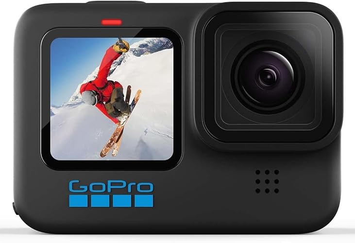 GoPro HERO10 Black - Waterproof Action Camera with Front LCD and Touch Rear Screens, 5.3K60 Ultra HD Video, 23MP Photos, 1080p Live Streaming, Webcam, Stabilization - HERO10 (V1)