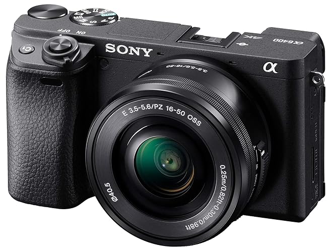 Sony Alpha A6400 Mirrorless Camera: Compact APS-C Interchangeable Lens Digital Camera with Real-Time Eye Auto Focus, 4K Video, Flip Screen and 16-50mm Lens - E Mount Compatible Cameras - Ilce-6400L/B - ILCE6400/B with 16-50mm kit - Body and kit only