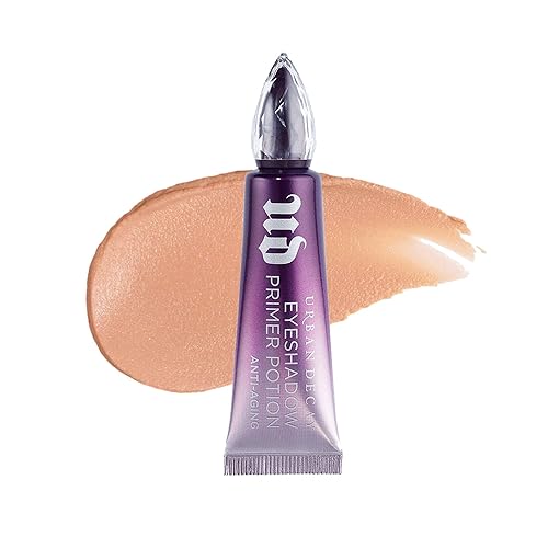 Urban Decay Anti-Aging Eyeshadow Primer Potion, Nude Eye Primer, Improves Look of Fine Lines & Texture, Smooths & Preps Eyelid Base for Vibrant Color, Crease-free Eye Makeup Looks, Vegan - 0.33 Ounce (Full Size)