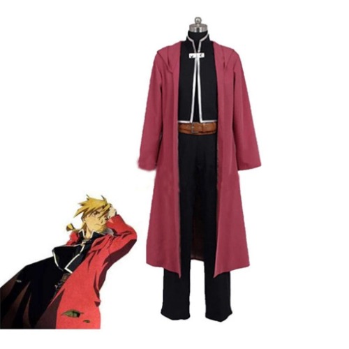 SBluuCosplay AlcFullMetal Fullmetal Alchemist Edward Elric Cosplay Costume | Men Size / Large