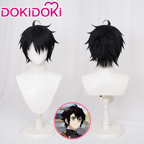 DokiDoki Anime Seraph of the End Cosplay Yuichiro Hyakuya Wig Black Short | Yuichiro-PRESALE