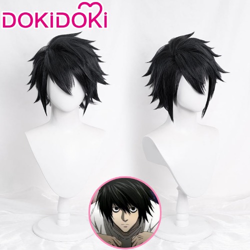 【 Ready For Ship】DokiDoki Anime Death Note Cosplay Wig L · Lawliet Wig L Short Black | L·Lawliet