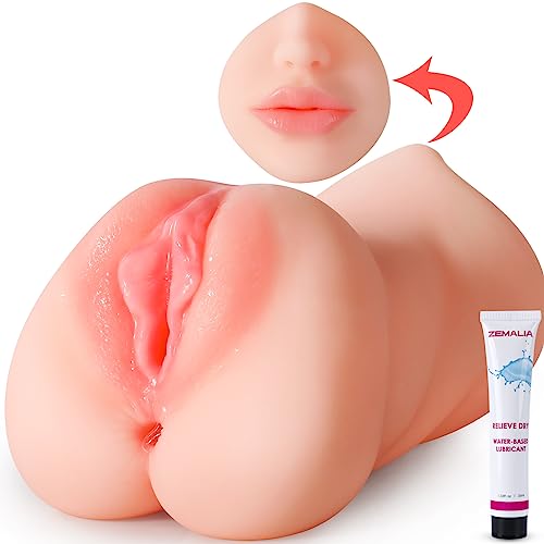 3 in 1 Realistic Textured Stroker Toy - Three in One-Flesh - 1 Count (Pack of 1)