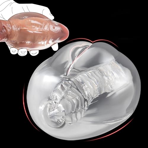 Pocket Stroker with Lifelike Shape Egg,  Portable Silicone  Cup Toys for Men Glans Trainer
