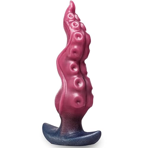 Gilingirl 9.05in Large Tentacle Dildo Anal Plug,Silicone Butt Plug for Safe Penetration,Adult Anal Sex Toy Monster Dildo,Wearable Fantasy Toy Prostate Plug for Men Women Couple Gay - Red&black - Large-9.05in