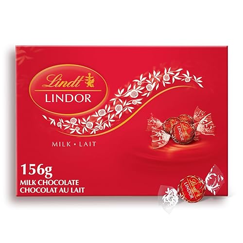 Lindt LINDOR Milk Chocolate Truffles Gift Box, 156-Gram Box, Chocolate Gift Box Perfect for Gifting - Milk Chocolate