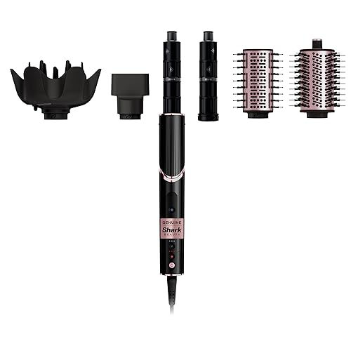 Shark FlexStyle Hair Dryer & Powerful Styling System with 6-Piece Hair Styling Tools, Paddle Brush, Curl-Defining Hair Diffuser, Auto-Wrap Curlers, Styling Concentrator, Oval Brush &, Black, HD440BK - FlexStyle-All Hair Types