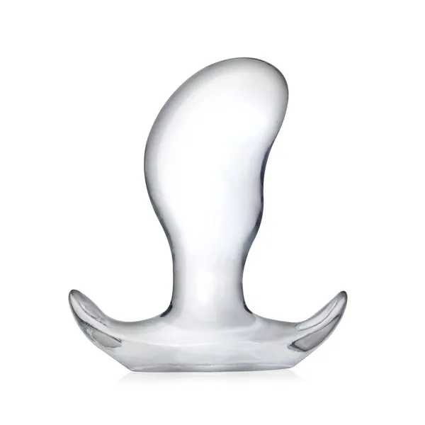 Soft Anal Plugs with Safety Base, Transparent Flexible Butt Plug Prostate Massage G-spot Stimulation Trainer with Round Unique Top Design Sex Toys for Beginners Advanced Users Masturbation (S) - S