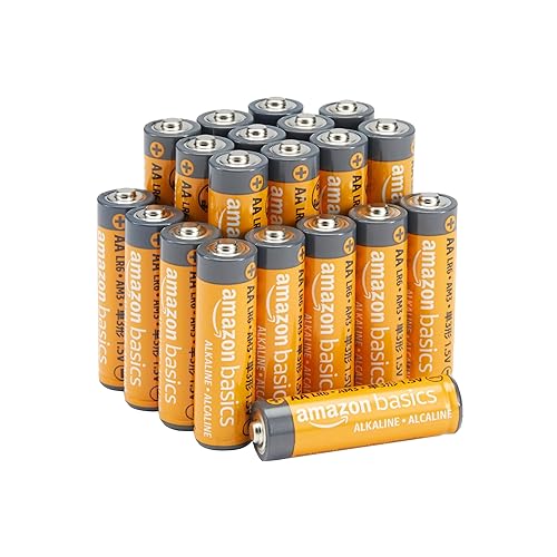 Amazon Basics 20-Pack AA Alkaline High-Performance Batteries, 1.5 Volt, 10-Year Shelf Life - 20 Count (Pack of 1)