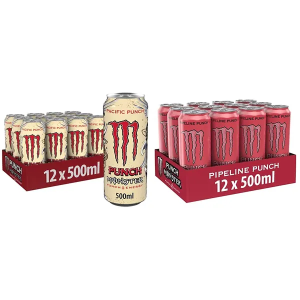 Monster Energy Pacific Punch & Pipeline Punch, 500 ml