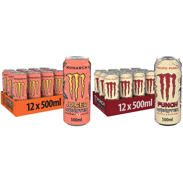 Monster Energy Monarch & Pacific Punch, 12x500 ml