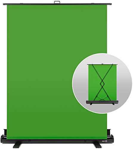 Elgato Green Screen - Ausfahrbares Chroma-Key-Panel, knitterfreies Material, ultraschneller Aufbau, für Hintergrundentfernung für Streaming, Videokonferenzen auf Instagram, TikTok, Zoom, Teams, OBS - Green Screen - Zusammenklappbar (148 x 180 cm)