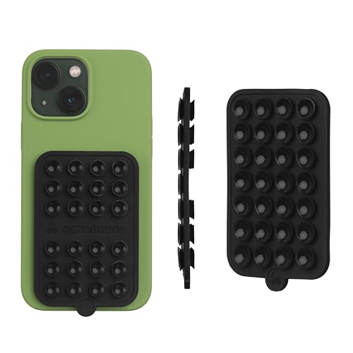 OCTOBUDDY - Silicone Double-Sided Suction Phone Case Detachable Mount - Hands-Free, Strong Grip Holder for Selfies & Videos - iPhone & Android Compatible - 2.5″ x 3.75″, Darth Vader - Double-sided - Darth Vader