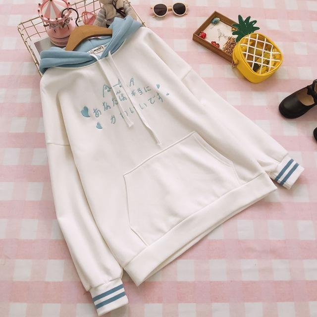 Lullabye Cat Hoodie - Blue