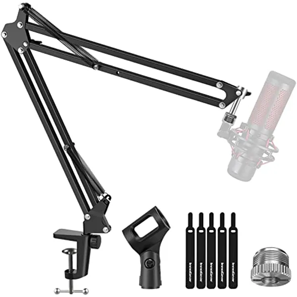 InnoGear Boom Arm Microphone Mic Stand for Blue Yeti HyperX QuadCast SoloCast Snowball Fifine Shure SM7B and other Mic, Large