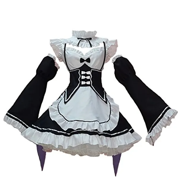 Ainiel Maid Valentines Day Outfit Women Anime Maid Costume Cosplay Lolita Fancy Dress Maid Dress With Socks Headwear Sets