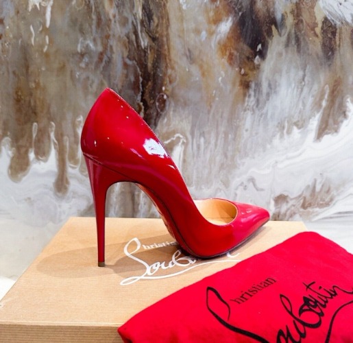 Christian Louboutin Red Patent Leather Pigalle Follies 39