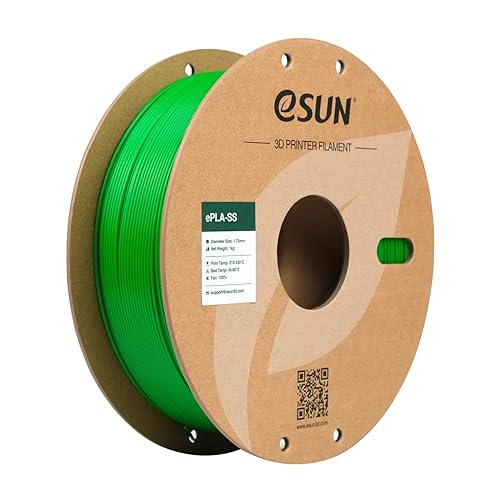 eSUN PLA Filament 1.75mm, PLA Basic 3D Printer Filament Dimensional Accuracy +/- 0.05mm, 1KG Spool (2.2 LBS) Speedy PLA Filament for 3D Printers,Green - 1KG - Green