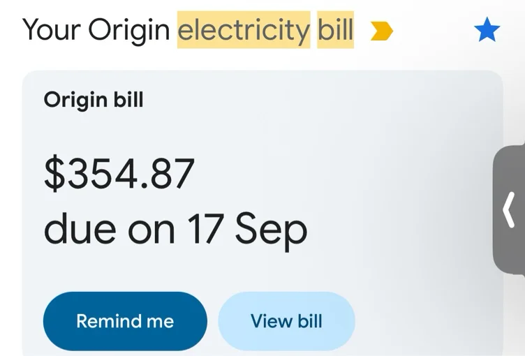 Electricity bills
