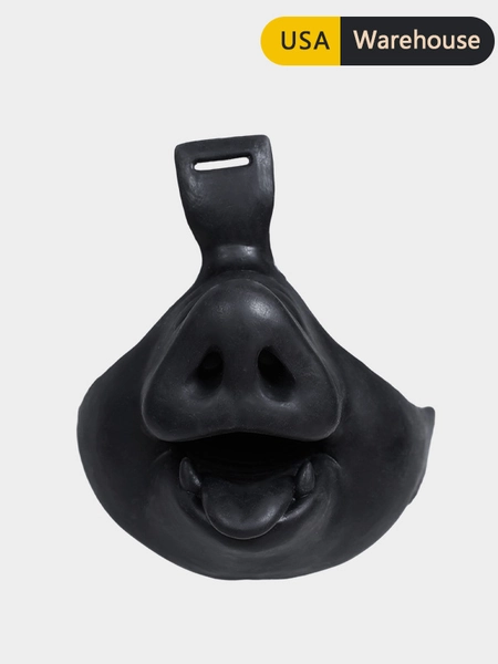 Silicone Black Pig Muzzle Mask
