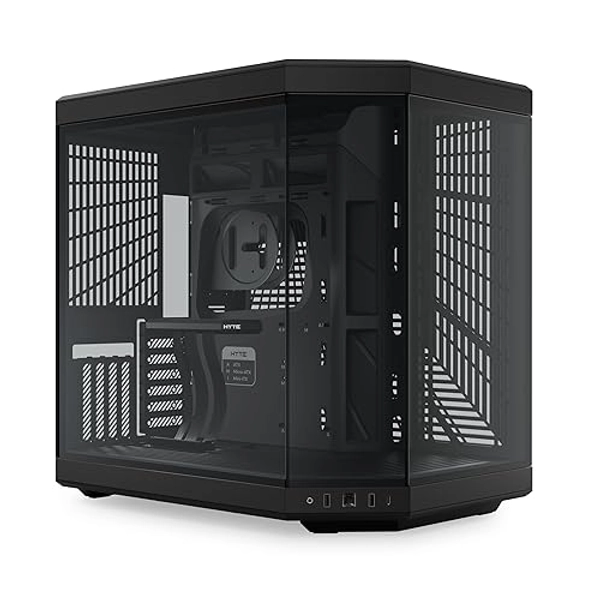 HYTE Y70 Upgraded Modern Aesthetic Dual Chamber Panoramic Tempered Glass Mid-Tower ATX Computer Gaming Case with PCIE 4.0 Riser Cable Included, Black (CS-HYTE-Y70-B)