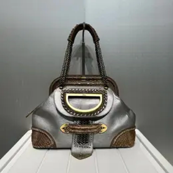 Vintage Christian Dior Leather Shoulder Bags Jeanne 2007 Runway hand bag 56998392