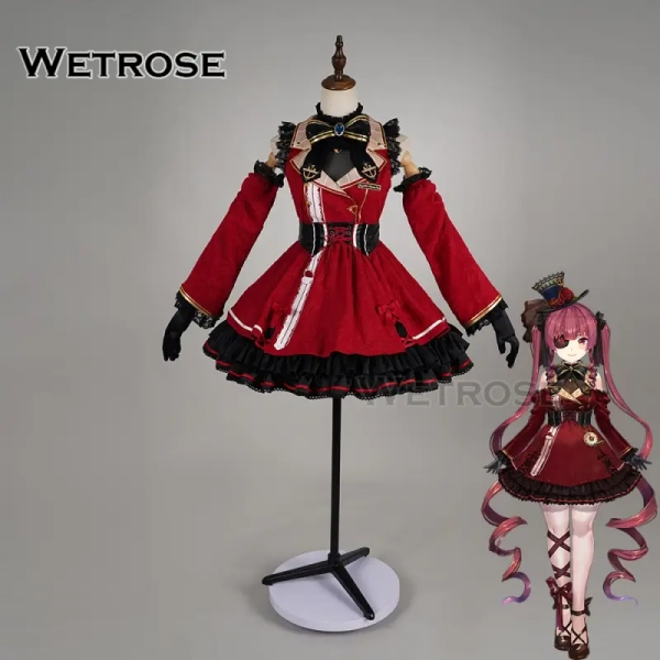 [Wetrose] In Stock Hololive Vtuber Houshou Marine Gothic Lolita Cosplay Costume宝鐘マリンロリータ可愛い洋服コスプレ
