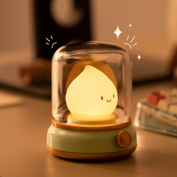 Ghost Flame Mini Desktop LED Cute Night Lamp - USB Chargeable