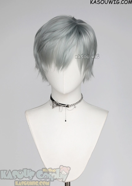 Alien Stage Till short wispy layered gray wig