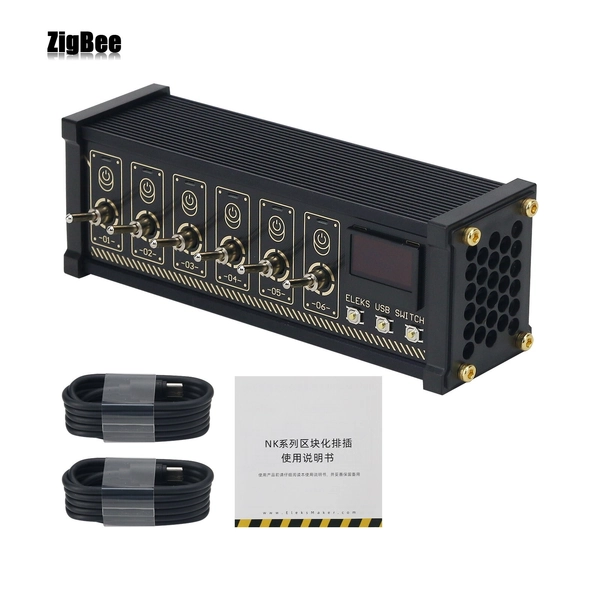 Eleksmaker NK4 ELEKS USB Switch Hub w/ OLED Screen to Display Voltage and Power