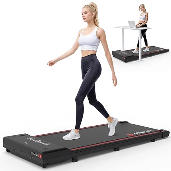 Sperax Treadmill-Walking Pad-Under Desk Treadmill-3 in 1 Folding Treadmill-Treadmills for Home-Black Red