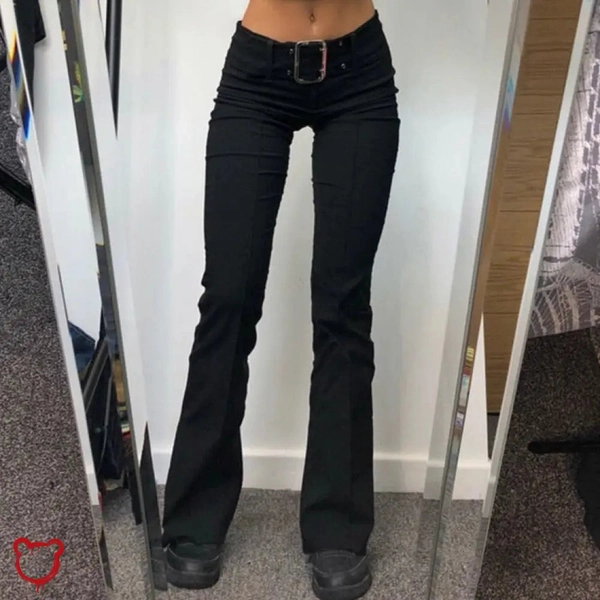 Skinny Buckle Cage Pants