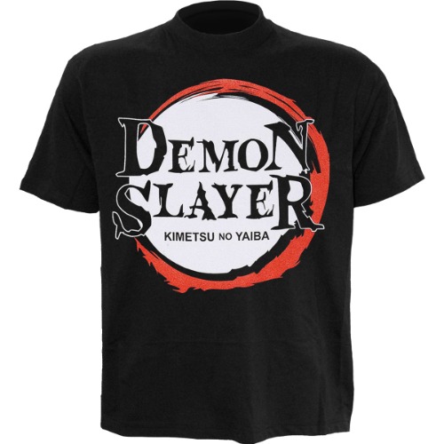 DEMON SLAYER – LOGO - Front Print T-Shirt Black - XXL