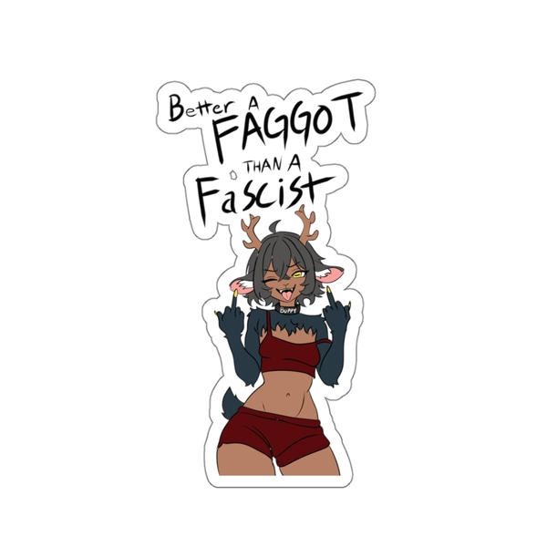 Empowering Die-Cut Stickers for Self-Expression, LGBTQ+ Pride, Laptop Decor, Anti-Fascist Statement