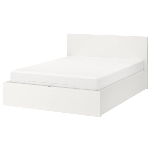 MALM Storage bed - white Queen