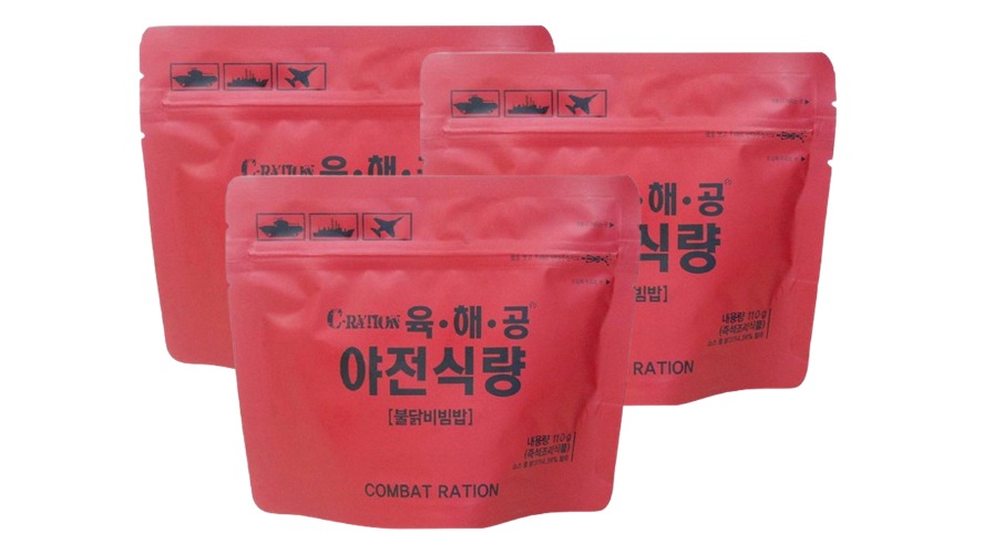 3packs Korean MRE Hot Chicken Bibimbab Ready To Eat Ration MRE Combat Food
