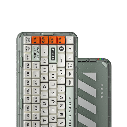 MelGeek Mojo84 Plastic See-through, Custom&Programmable Mechanical Keyboard | Plastic / Kailh Custom Box Plastic