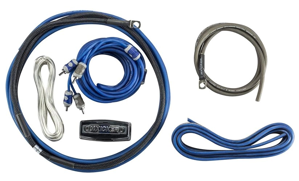 KICKER 46CK8 8 AWG Complete Amplifier Installation Wire Kit