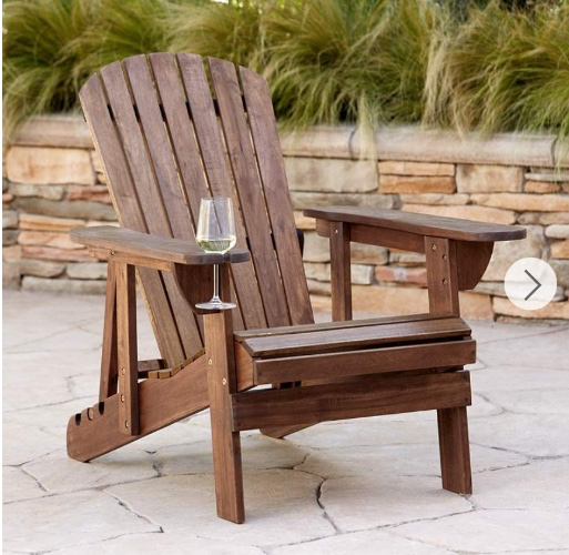 Adirondack with wine holder 