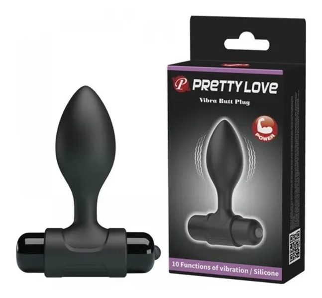 Plug Anal Em Silicone Super Macio E Aveludado Com Vibrador