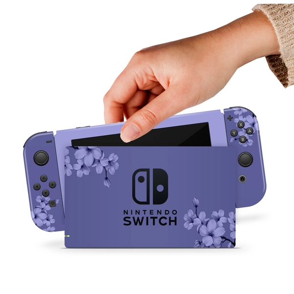 Purple Cute Switch Skin Floral Switch Skin Color Switch OLED Skin Nature Decal for Console Dock Controller Joycon Joy Con Skin New