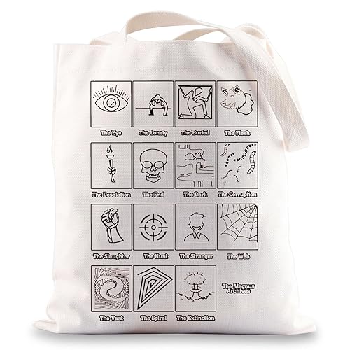 G2TUP Fifteen Fears Magnus Archives Reusable Bag Fiction Podcast Tote Bag Magnus Archives Symbols Shopping Bag - The Eye Tote Bag