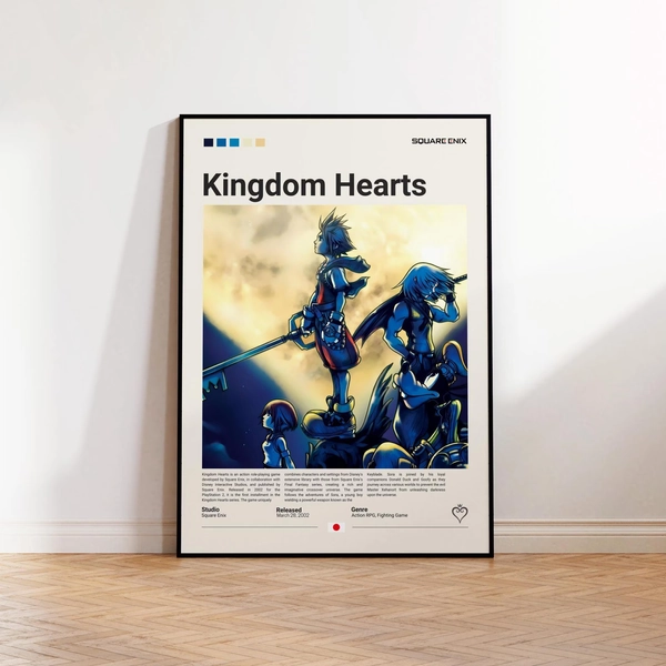 Kingdom Hearts Poster, Gaming Room Poster, Kingdom Hearts Fan Gift, Gaming Print Poster, Gamer Gift, Video Game Poster,Gaming Art Wall Decor