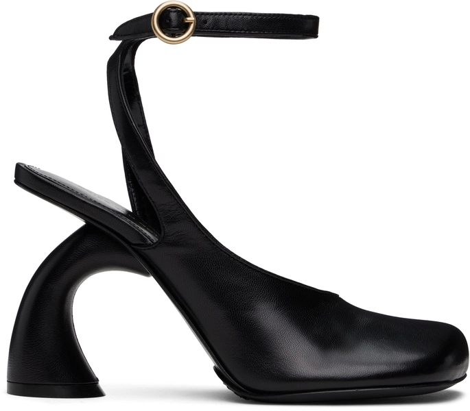 Black Asymmetric Heels | Dries van Noten
