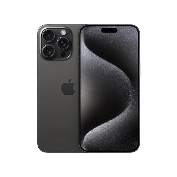 Apple iPhone 15 Pro Max, 256GB, Black Titanium - Unlocked (Renewed)