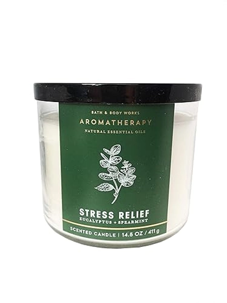 Bath & Body Works, Aromatherapy Stress Relief 3-Wick Candle, Eucalyptus Spearmint
