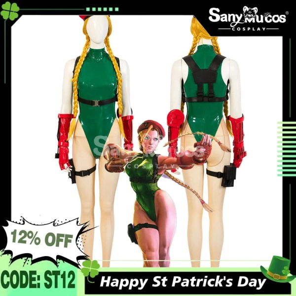 🍀Saint Patrick's Day!!!🍀Game Street Fighter Cosplay Cammy White Cosplay Costume