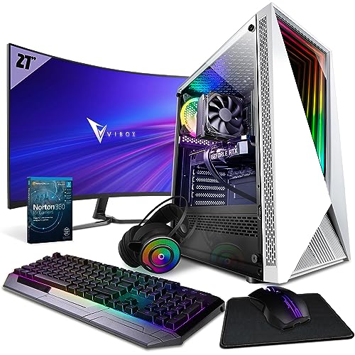 Vibox X-70 Gaming PC - 27" 165Hz Curved Monitor-Paket - Intel i9 13900KF Prozessor - RTX 4090 24GB Grafikkarte - 32GB RAM - 2TB NVMe M.2 SSD - 1000W PSU - Windows 11 - WiFi