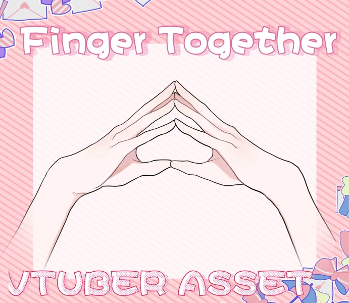 Vtuber Asset Rigged finger together arm asset